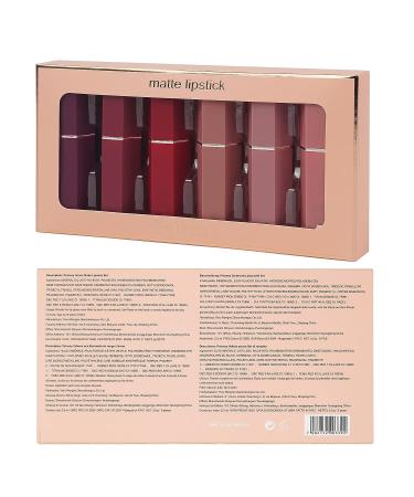 6-Piece Nude Matte Lipstick Set - Long Lasting, Waterproof, Moisturizing Makeup Gift - Buy Online on GoSupps.com