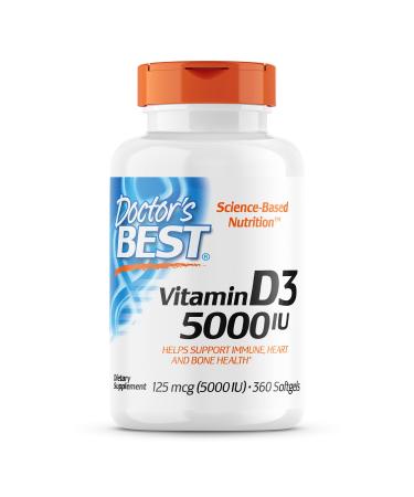 Doctor's Best - Vitamin D3 5,000 IU - 360 Softgels