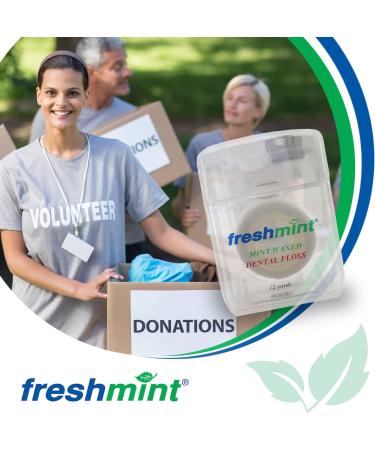 144 Spools Freshmint Mint Waxed Dental Floss - 12 Yards Each | International Shipping Available - Buy Online on GoSupps.com