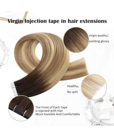 Buy Moresoo Virgin Tape In Extensions - Real Remy Hair Invisible Adhesive #3/8/22 10g 35cm - 5 Pieces for International Shipping - Buy Online on GoSupps.com