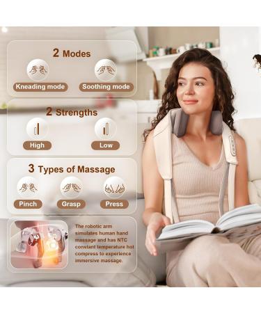 Neck Massage Device with Warmth - MdiBzca Shiatsu Back Massager for Shoulders & Back | Portable Massage Belts & Hand Simulation - Buy Online on GoSupps.com