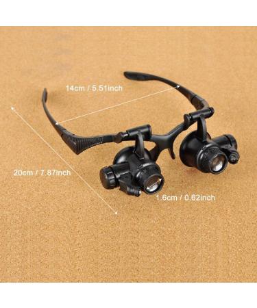 Head Wearing Magnifying Lens Double Eye Jewelry Watch Repair Magnifier Loupe Glasses - Buy Online on GoSupps.com