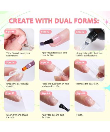 Saviland Poly Gel Nail Kit for Beginners - 60g Clear Poly Gel Set with 72W UV Lamp - Nail Extension Starter Set for DIY French Manicure - Includes Slip Solution, Base & Top Gel, Decorations - Perfect Home Party Gift - Buy Online on GoSupps.com