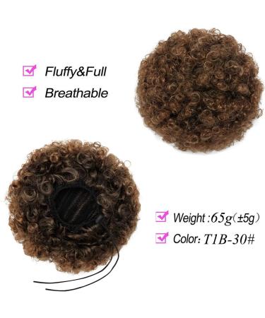 Kinky Curly Afro Puff Drawstring Ponytail for Black Women - Medium Size T1B-30#(65g) - Buy Online on GoSupps.com