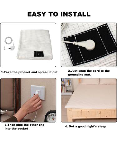 Grounding Mat & Bed Sheet for Better Sleep | Conductive Earthing Mat with EU Cable (68x132cm) - Buy Online on GoSupps.com