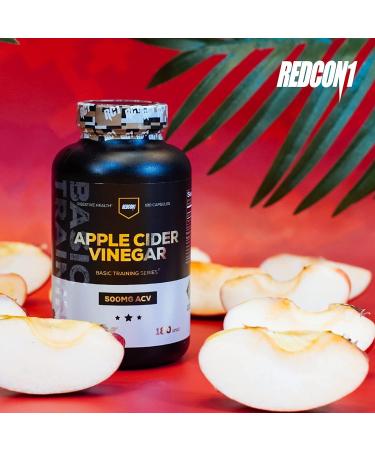 REDCON1 Apple Cider Vinegar Capsules - Gut Health & Metabolism Support - Daily Antioxidant for Healthy Gut - Men & Women - 180 Capsules - Buy Online on GoSupps.com