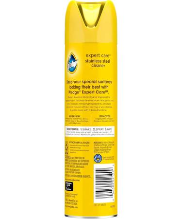 Pledge Expert Care Stainless Steel Cleaner Aerosol Spray - Lemon Scent 9.7 oz | Superior Shine & Protection for Your Home - Buy Online on GoSupps.com