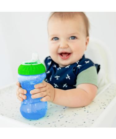 Nuby 10 oz No Spill Easy Grip Trainer Cup - Blue/Red (2 Count) | Leak-Proof Design | BPA-Free | Toddler Sippy Cup - Buy Online on GoSupps.com