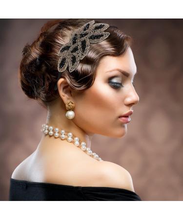 Sibba Women's 1920s Head Bands - Gold Rhinestones Bridal Hair Accessories - Buy Online on GoSupps.com