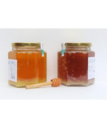 3 FLAVOURS HONEY -Raw and certified organic Honey (720gms) 3 different taste 100% Natural and Unpasteurized with free Honey wooden dripper by Oils and Herbs - Buy Online on GoSupps.com