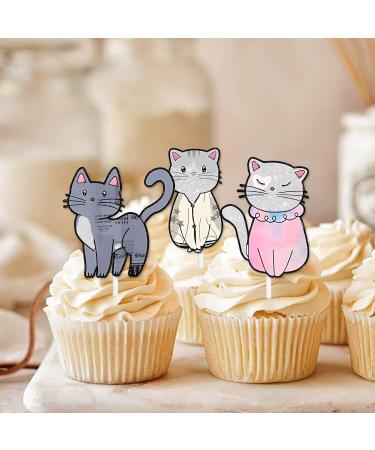 18pcs Glitter Dessert Cupcake Topper Worldwide Popular Singer Cat Theme Decorations Baby Shower Boys Girls Happy Birthday Concert Party Decor Supplies - Buy Online on GoSupps.com