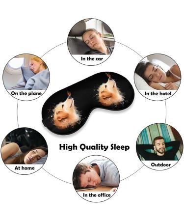 Watercolor Golden Retriever Dog Sleep Mask - Adjustable Strap, Soft Blindfold for Sleeping - Cute Design - 1 Count - Buy Online on GoSupps.com