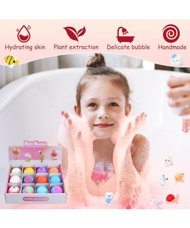 Granvoo 12-Piece Swimming Bombs Gift Set | Surprise Toys Inside | Organic Foam Bath Bombs for Kids | Perfect Bubble Bath Birthday Present for Girls & Boys - Buy Online on GoSupps.com