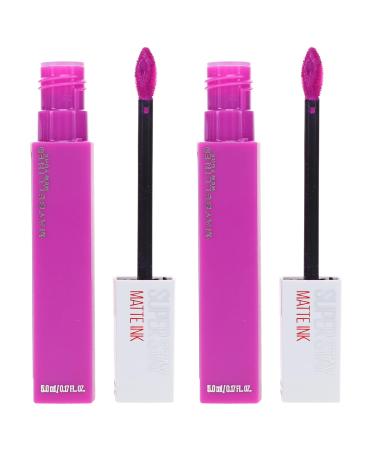 Maybelline SuperStay Matte Ink Liquid Lipstick Creator 35 - Pack of 2 | Long-Lasting, Bold Color | 0.17 Fl Oz x 2 - Buy Online on GoSupps.com