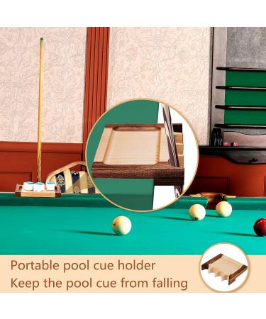 Meooeck Portable Wooden Pool Cue Holder - Weighted Billiard Accessories for 4 Cues - Buy Online on GoSupps.com