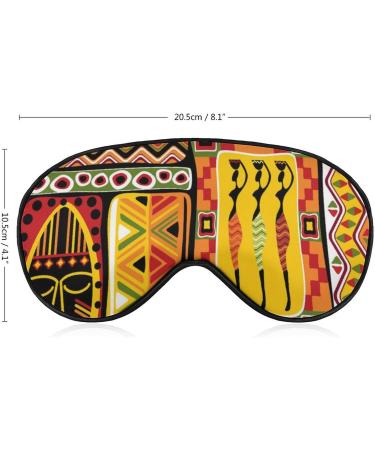 African Art Woman with Pot Orange Sleep Mask - Adjustable Strap, Light Blocking Blindfold for Night Sleep and Travel - Buy Online on GoSupps.com