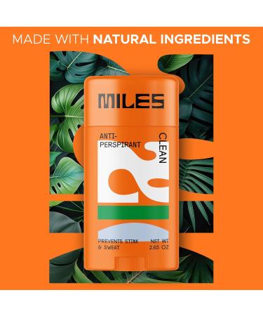 Miles Antiperspirant Deodorant Stick for Teens Tweens and Kids Boys and Girls - Sweat and Odor Protection Made in USA - Clean Scent 1-Pack Clean 2.65 Ounce (Pack of 1) - Buy Online on GoSupps.com