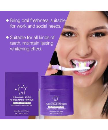 Purple Tooth Powder Lightens Surface Stains On Teeth Provides Lasting Freshness Enhances Oral Comfort and is Easy for Daily Use(2pcs) - Buy Online on GoSupps.com
