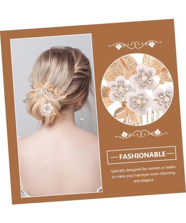 PLAFOPE 1 Set Leaves and Flowers Hair Comb Hair Comb Clip Girl Headpieces for Wedding Decorative Hair Combs Hair Accessories for Women Headpiece for Wedding Decoration Bridal Headpiece - Buy Online on GoSupps.com