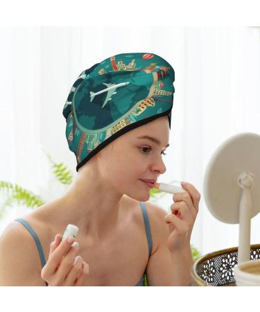 Super Absorbent Microfiber Hair Towel Wrap for Women - Quick Dry Coral Velvet Cap for Long Curly & Thick Hair - Buy Online on GoSupps.com