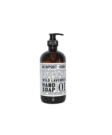 Newport Home and Body Co Wild Lavender Hand Soap - 2 Glass Bottles, 16 fl oz Each - Buy Online on GoSupps.com