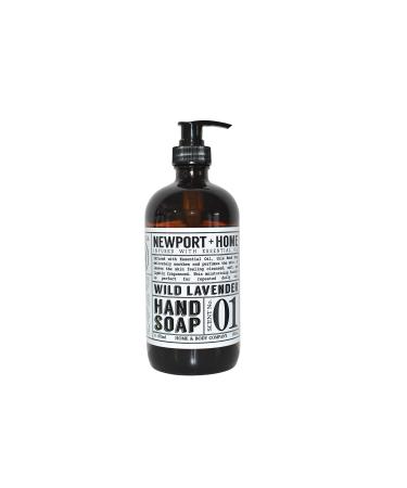 Newport Home and Body Co Hand Soap  Wild Lavender  16 fl oz Glass Bottle Wild Lavender 16 Fl Oz (Pack of 1)