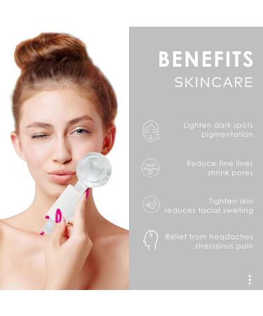 Facial Ice Globes Roller for Tighter, Anti-Ageing Skin - Reduce Puffiness & Wrinkles | Daily Beauty Tool for Face, Neck & Eyes - Buy Online on GoSupps.com
