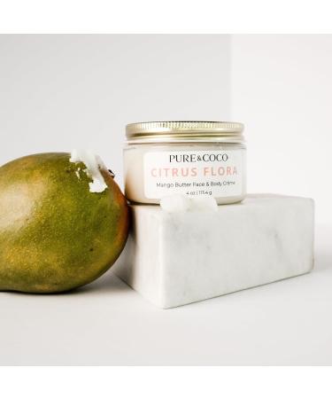 PURE & COCO: Citrus Flora Face Moisturizer for Women's Dry Face Cream Skin Care Facial Moisturizer Body Lotion for Dry Skin Night Cream for Face Anti Aging Face Cream 4 oz jar - Buy Online on GoSupps.com
