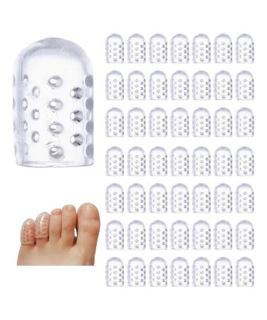 Silicone Anti-Friction Toe Protector Breathable Toe Cap for Small Toes Anti-Crossover Gel Toe Guard Toe Covers for Men and Women Toe Protective Sleeve for Corns Blisters (50 PCS S:0.78 x 0.39 in) S:0.78 x 0.39 in 50 Pcs