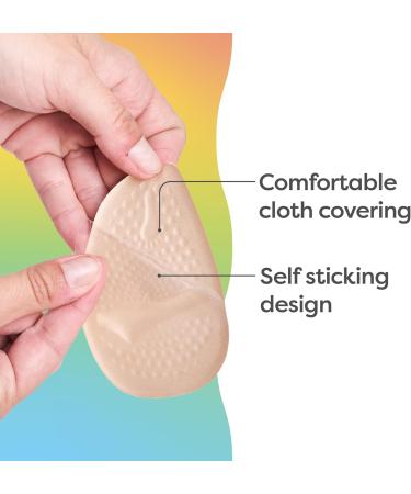 ZenToes High Heel Comfort Pads - Gel Cushions for Ball of Foot Pain - 2 Pairs - Women's Shoe Inserts - Buy Online on GoSupps.com