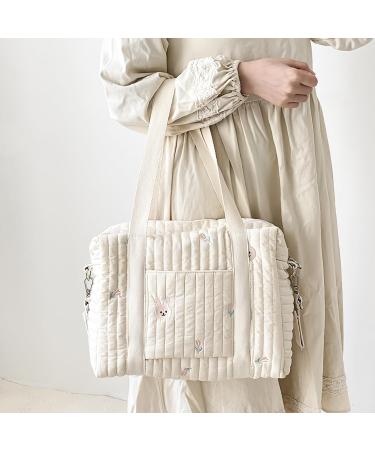 Sonarin Big Capacity Embroidery Baby Diaper Bag - Stylish Light Travel Hand Luggage with Shoulder Strap | Ideal for Moms - Buy Online on GoSupps.com