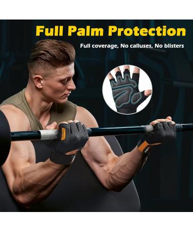 FREETOO 2022 Workout Gloves - Full Palm Protection, Ultra Ventilated & Durable - Large Black, for Men and Women - Buy Online on GoSupps.com