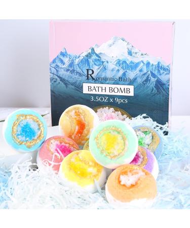 Anself Bath Bombs Set - 9 Pack 100g Sea Salt Body Cleanser for Bubble Bath & Spa - Perfect Birthday & Holiday Gift - Buy Online on GoSupps.com