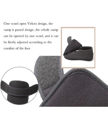 NVBHOF Men's Diabetic Shoes Wide Width - Warm & Comfortable Orthopedic Footwear for Arthritis & Edema - Black - Buy Online on GoSupps.com