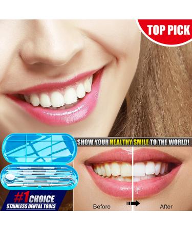 Professional Dental Hygiene Kit - Stainless Steel Teeth Cleaning Tools for Plaque and Tartar Removal, Oral Care Set with Scraper, Scaler, Pick - Includes Case - Buy Online on GoSupps.com