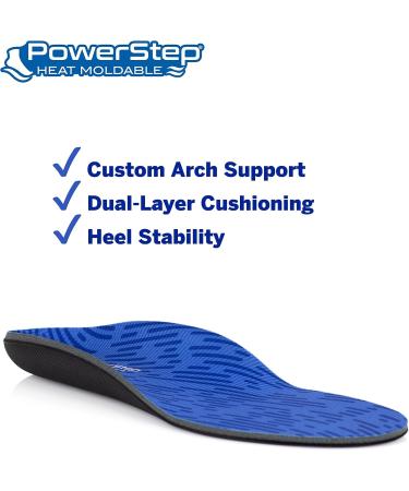Powerstep Archmolds Heat Moldable Orthotic Insoles for Maximum Cushioning - Blue - Men's 9-9.5/Women's 10.5-11 US - Buy Online on GoSupps.com