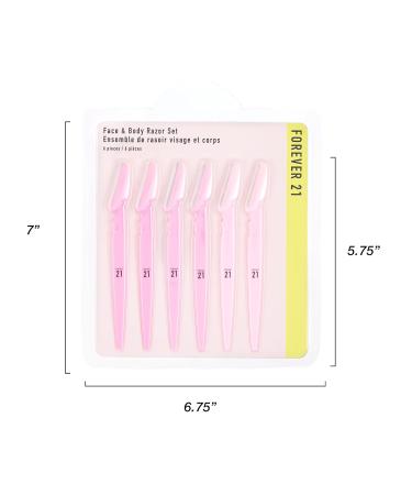 Forever 21 6pc Eyebrow Razor Set - Pink Disposable Eyebrow & Face Hair Removal Tool for Perfect Eyebrow Maintenance - Buy Online on GoSupps.com