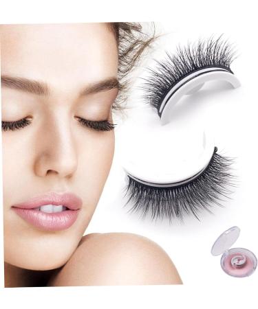 Fake Eyelashes 1 Pair Self-adhesive False Eyelashes Makeup Eyelashes with Crystal Case Realistic Lashes for Beginners Women Bushy Fake Eyelashes - Buy Online on GoSupps.com