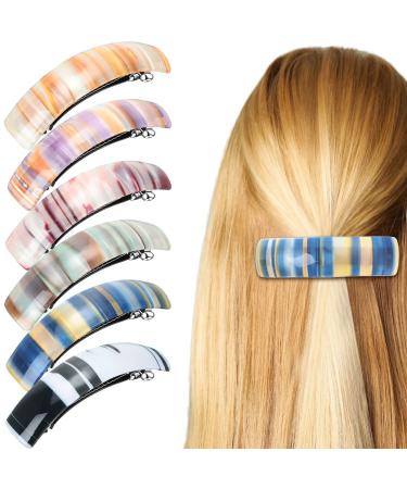 6 Pieces Hair Barrettes for Women Hair Clips Womens Hair Accessories Large French Hair Pin Retro Hair Clasp, 6 Colors(Delicate Pattern) - Buy Online on GoSupps.com