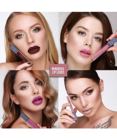 Buy 2 in 1 Matte Liquid Lipstick & Lip Liner Set - Non-Smudge Quick Drying Highly Pigmented | 19 Raspberry - Hydrating Formula Made in Italy - Buy Online on GoSupps.com
