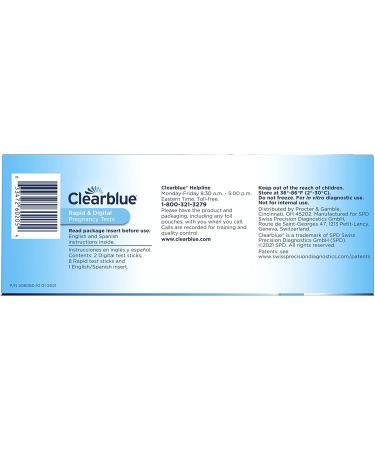 Clearblue Pregnancy Test Combo Pack - 10ct Digital & 8ct Rapid Detection - Super Value 10 Count - Buy Online on GoSupps.com