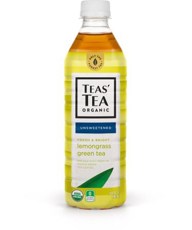 Teas' Tea Unsweetened Lemongrass Green Tea 16.9 Ounce (Pack of 12) Organic, Sugar Free, Zero calorie