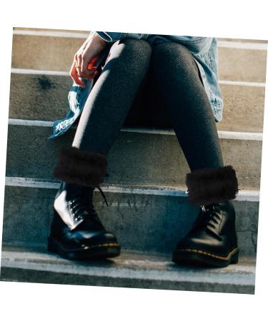Kisangel Fur Winter Boot Covers - Warm Fluffy Ankle Socks & Leg Warmers for Women | International Shipping Available - Buy Online on GoSupps.com