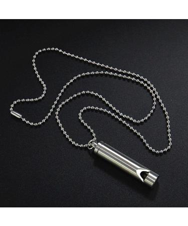 SHRIGM Quit Vaping Necklace - Stainless Steel Breathing Necklace for Stress Relaxing Stress Necklace Calm Stress for Breathing Exercise Meditation Sleep Aid Silver - Buy Online on GoSupps.com