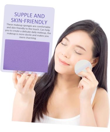 Angoily Absorbent Sponges 5 Sets Puff Cosmetic Makeup Sponge Beauty Puffs Esponjas Para Maquillaje Puffs for Cushion Foundation Hydrophilic Non-latex Miss Round Purple Makeup Foundation - Buy Online on GoSupps.com