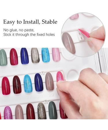 Nail Swatch Display Book with Transparent Nails | C10 Plastic Nail Sample Card for Nail Gel Colors - No Glue Needed - Buy Online on GoSupps.com
