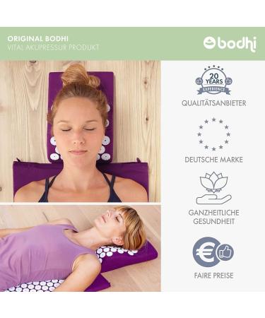 Bodhi Acupressure Set Vital - Acupressure Mat & Pillow for Self-Massage Relaxation & Blood Circulation - Pastel Green with Bag | International Shipping - Buy Online on GoSupps.com
