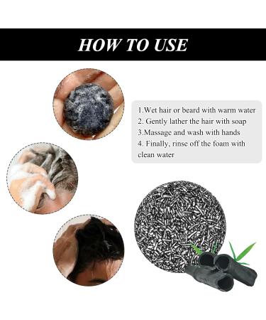 Anti Gray Bar 2 Pieces Shiny Soap for Gray Hair Bamboo Charcoal Hair Soap Solid Shampoo Bar Natural Hair Soap for Gray Hair Darkening Solid Hair - Buy Online on GoSupps.com