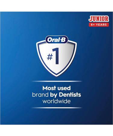 Oral-B Kids Electric Toothbrush | Kid-Friendly Sensitive Mode | Christmas Gift for Junior Kids Ages 6+ | Purple | 1 Toothbrush Head | 2 Pin UK Plug | 1 Count - Buy Online on GoSupps.com