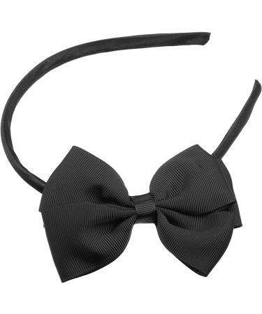 VOCOSTE Bow Headband Fashion Cute Polyester Hairband for Teenager Black 5.9x4.4 Inch - Buy Online on GoSupps.com